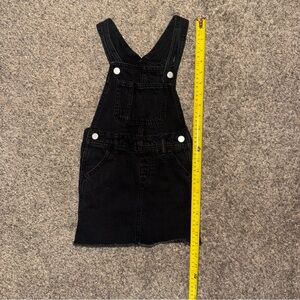 Kids Black Denim Overalls